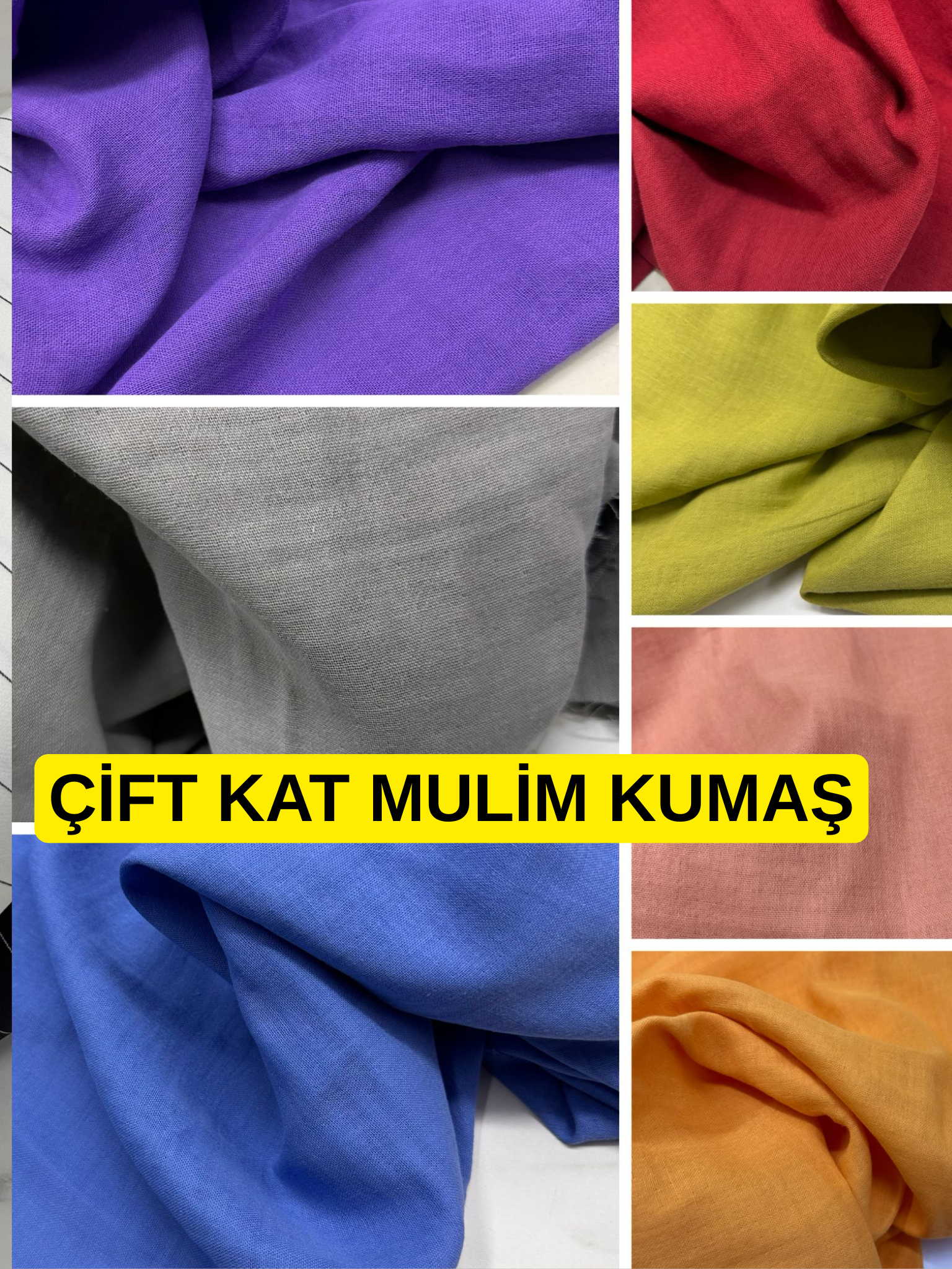 Siyah Renk Çift Kat Mülim Kumaş Yumuşak Dökümlü