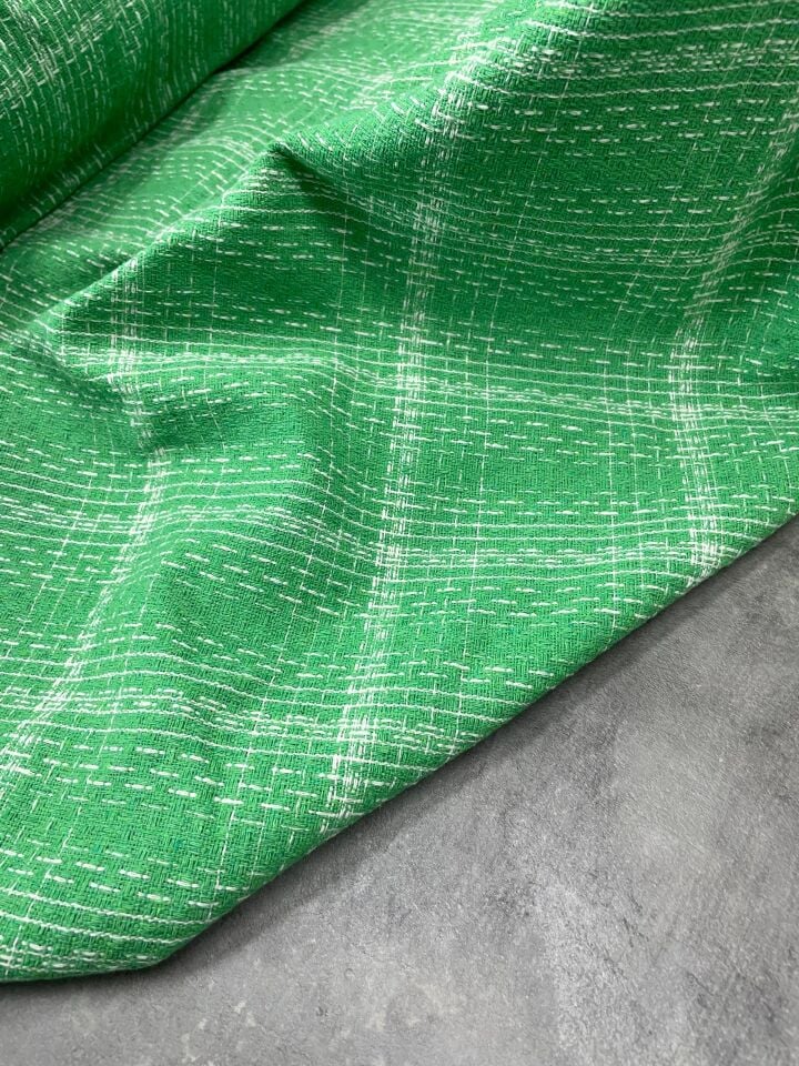 Yeşil Şanel Elbiselik Kumaş