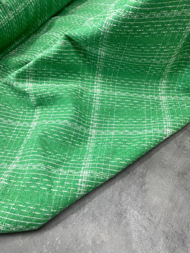 Yeşil Şanel Elbiselik Kumaş