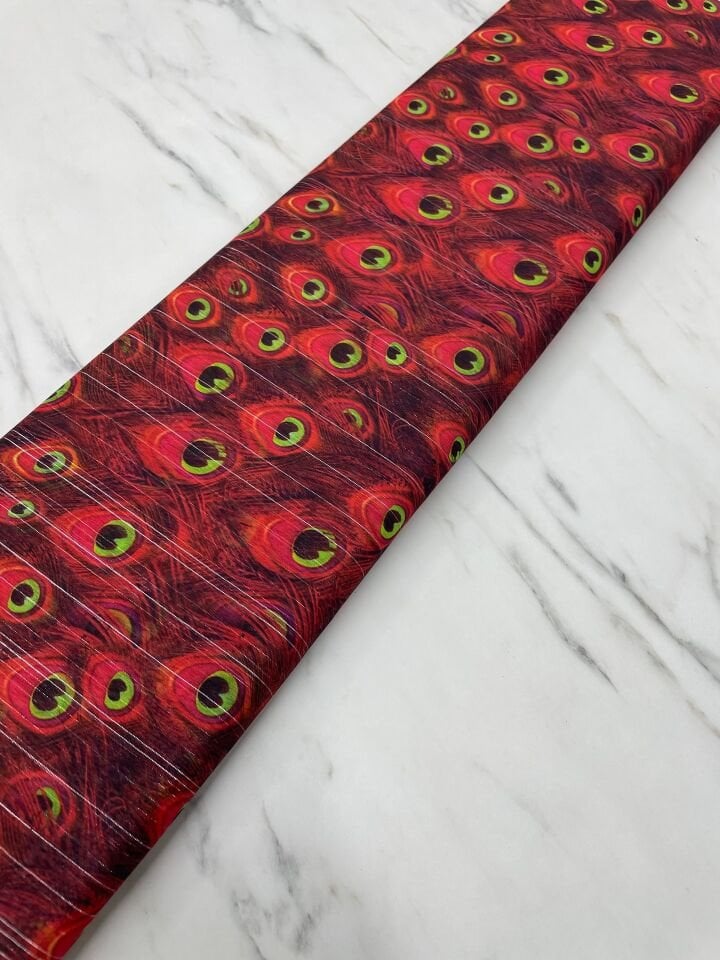 Desenli Simli Şifon Elbise Etek Gömlek Şal