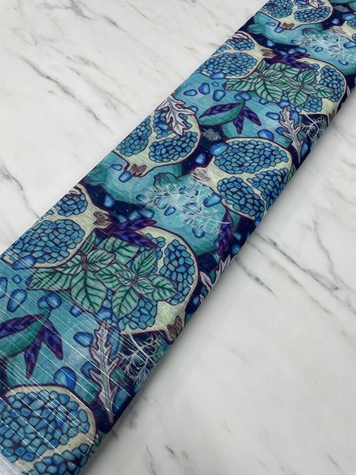 Desenli Simli Şifon Elbise Etek Gömlek Şalvar