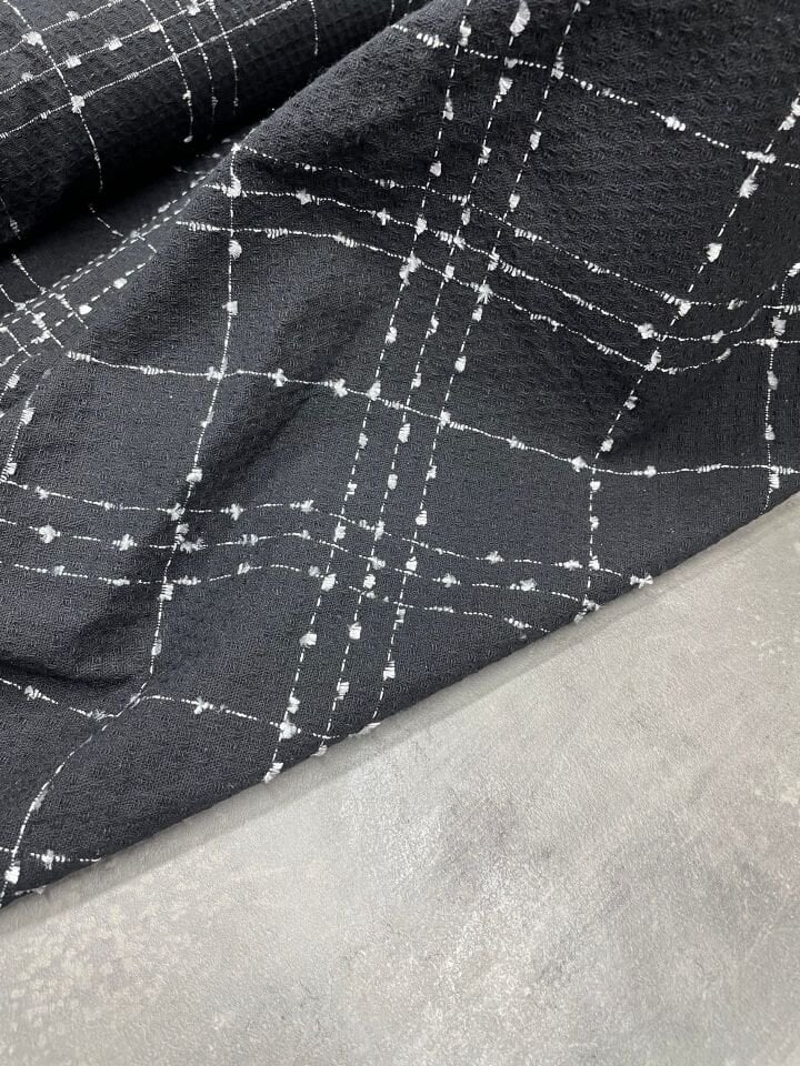 Siyah Şanel Elbiselik Kumaş