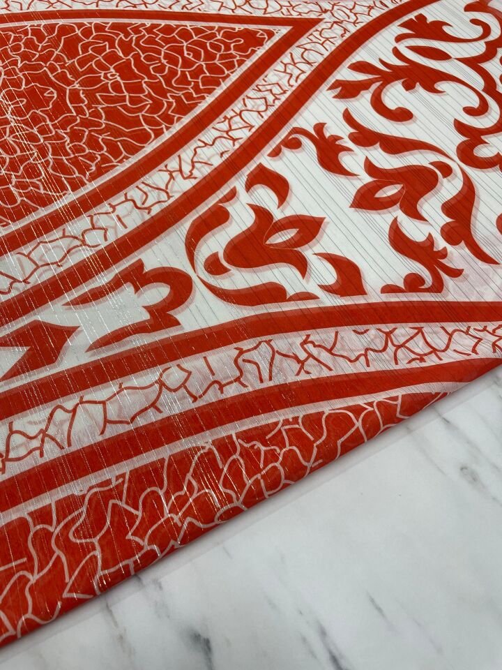 Desenli simli Şifon elbise Etek Gömlek Şal