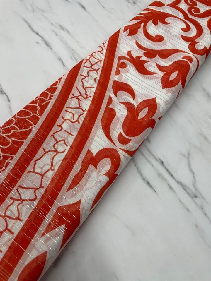 Desenli simli Şifon elbise Etek Gömlek Şal