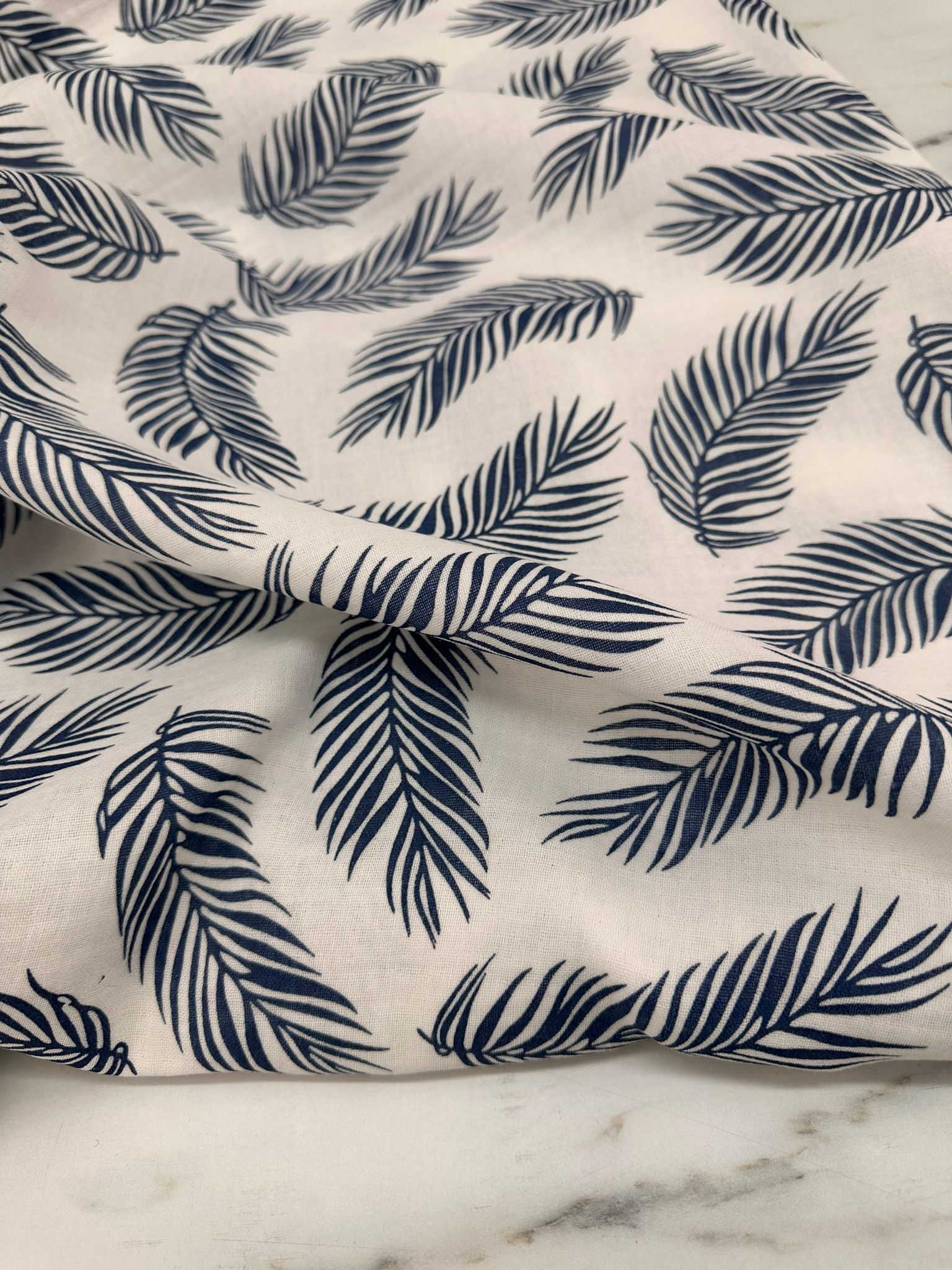 Yaprak Desen Çift Katlı Muslim Kumaş Yumuşak Dökümlü