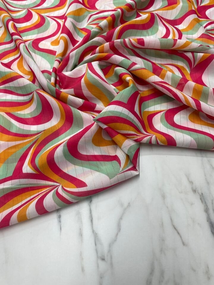 Desenli Simli Şifon Elbise Etek Gömlek Şal