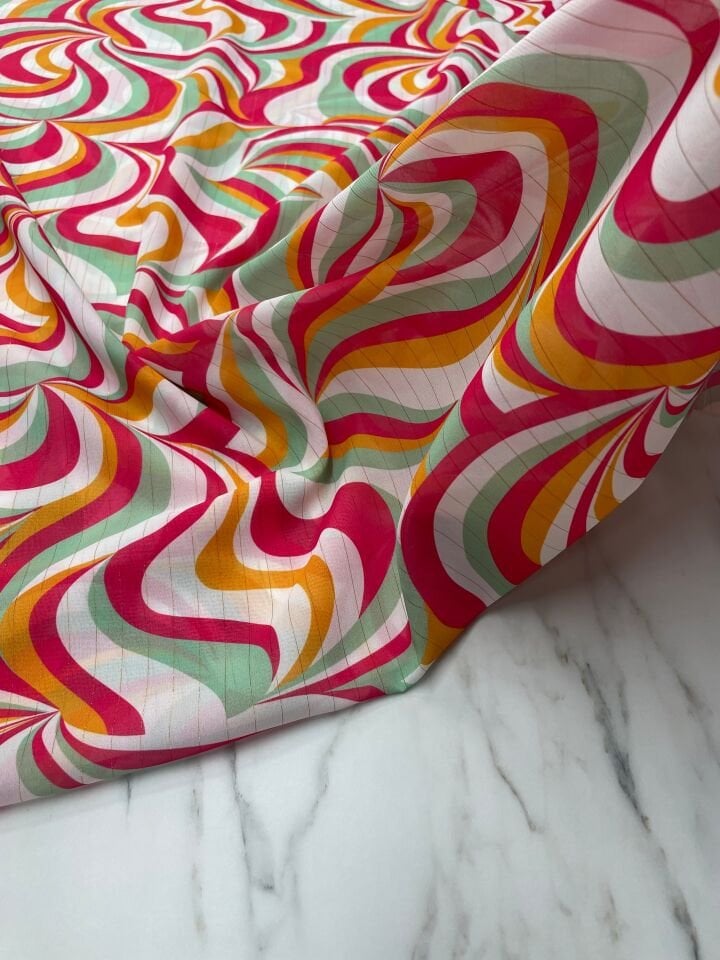 Desenli Simli Şifon Elbise Etek Gömlek Şal