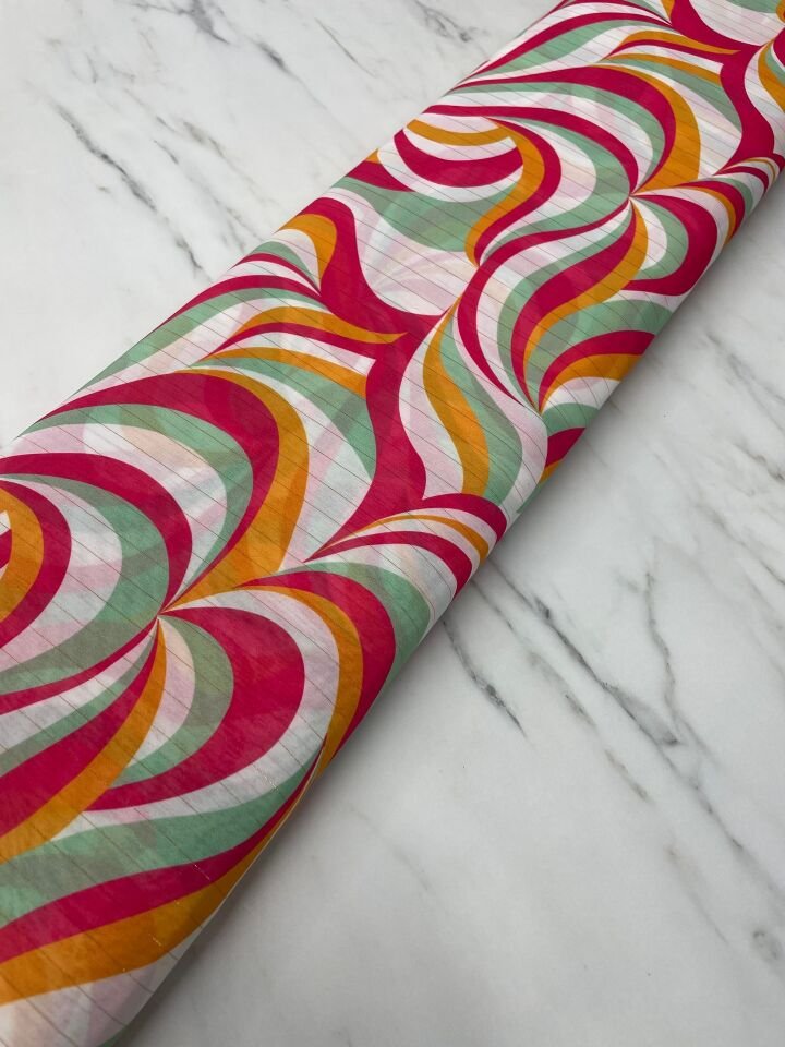 Desenli Simli Şifon Elbise Etek Gömlek Şal