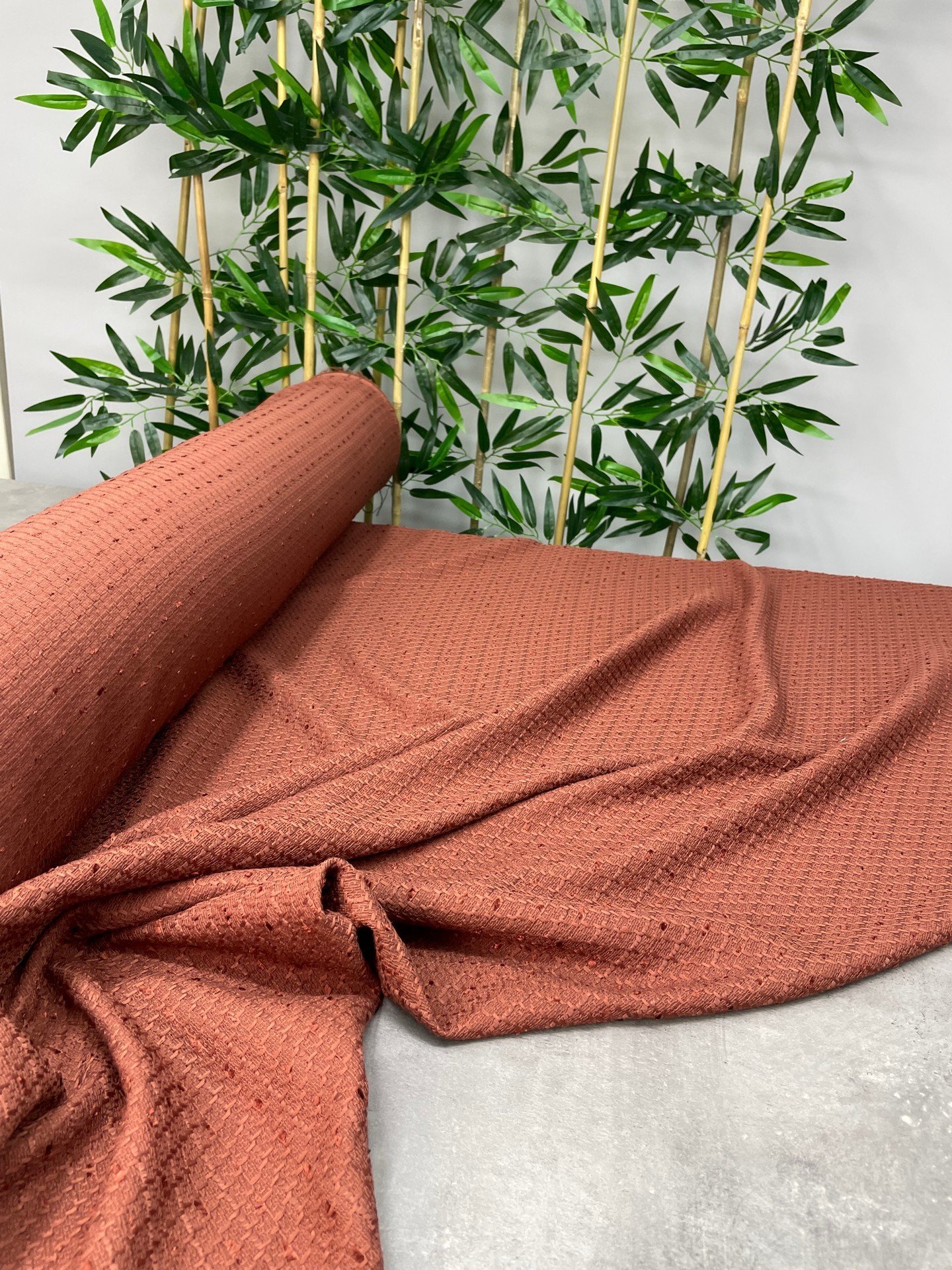 Kiremit Şanel Elbiselik Kumaş