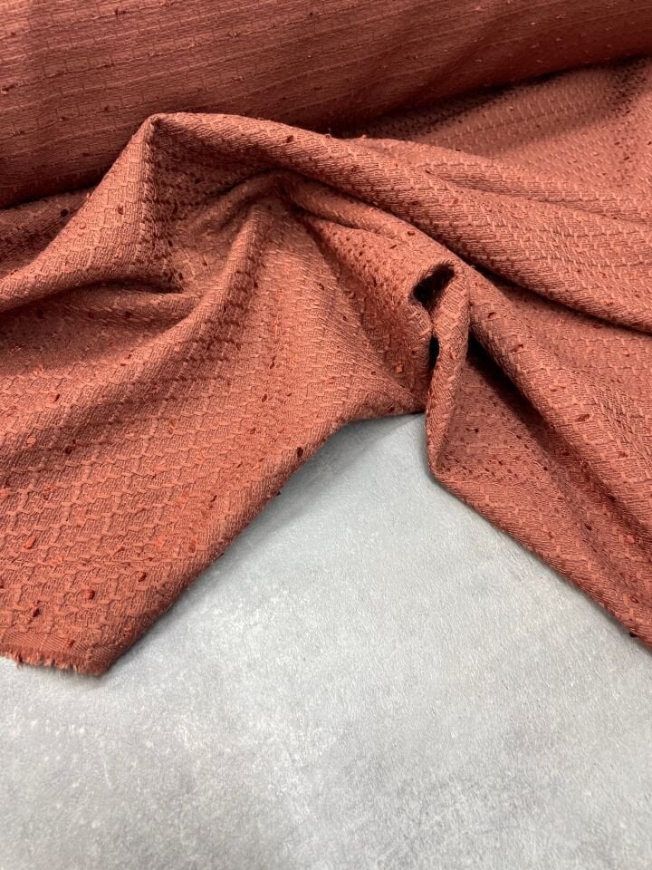 Kiremit Şanel Elbiselik Kumaş