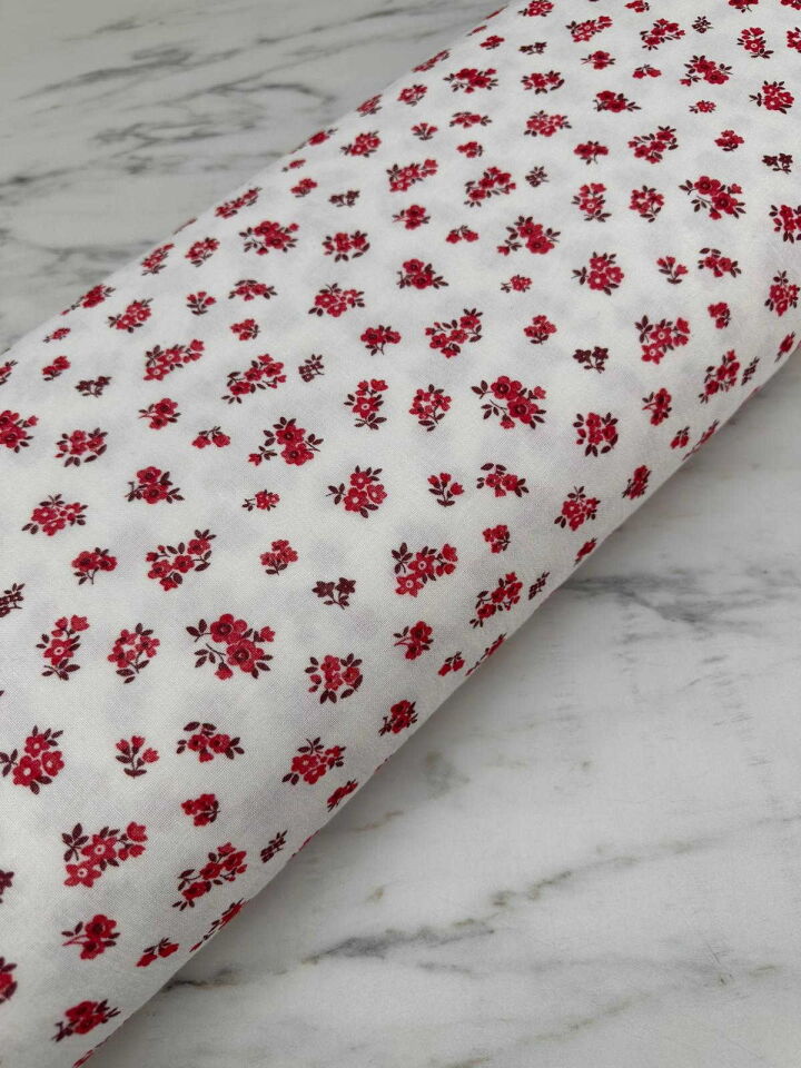 Çiçek Desen Çift Katlı Muslim Kumaş Yumusak Dökümlü