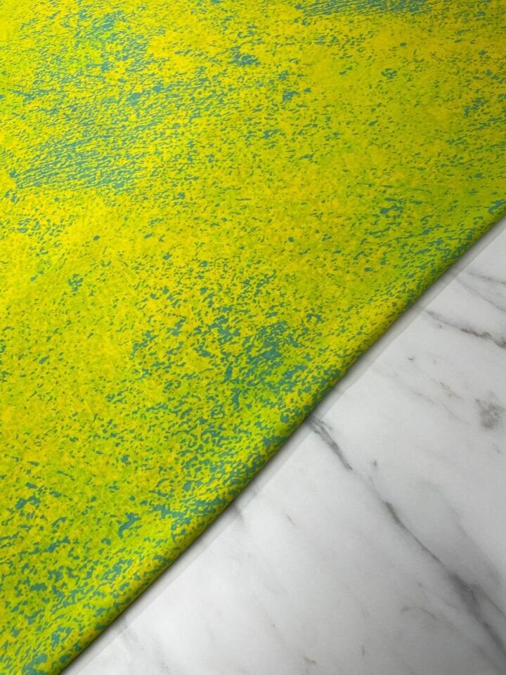 Sarı Desen Elbiselik Şifon Kumaş