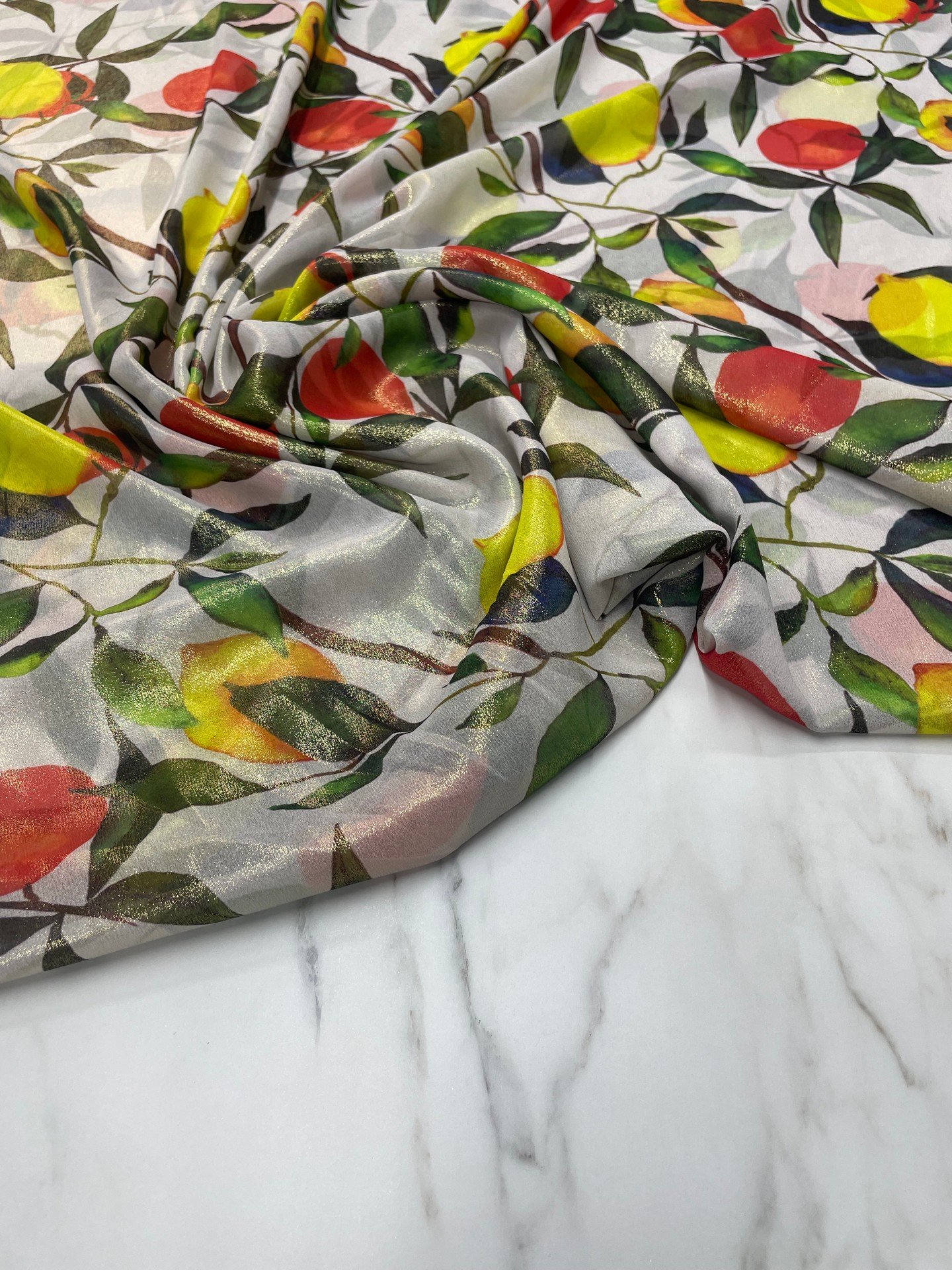 Desenli Simli Şifon Elbise Etek Gömlek Şal