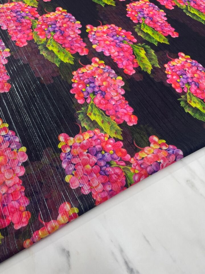 Desenli Simli Şifon Elbise Etek Gömlek Şal