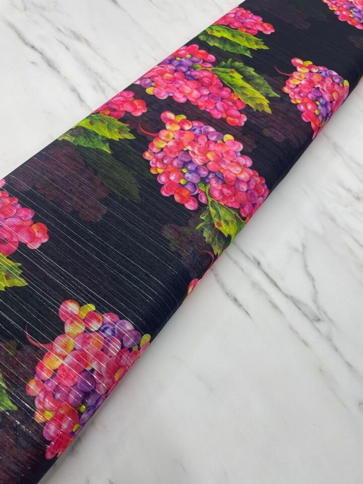 Desenli Simli Şifon Elbise Etek Gömlek Şal