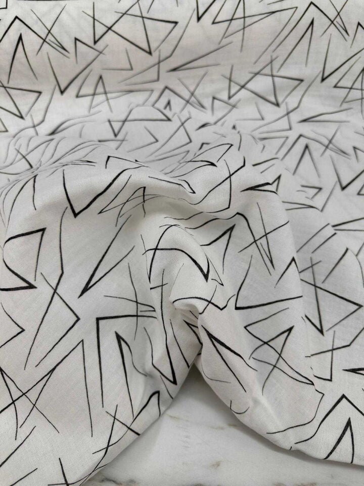 Kalem Desen Çift Katlı Muslim Kumaş Yumuşak Dökümlü