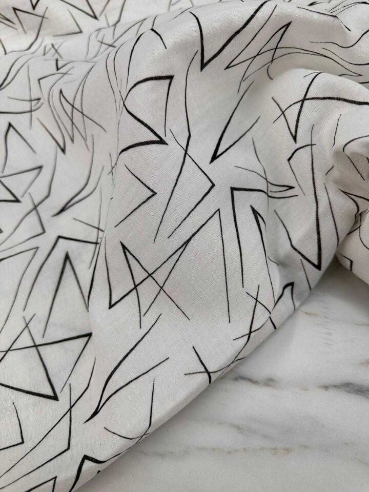 Kalem Desen Çift Katlı Muslim Kumaş Yumuşak Dökümlü