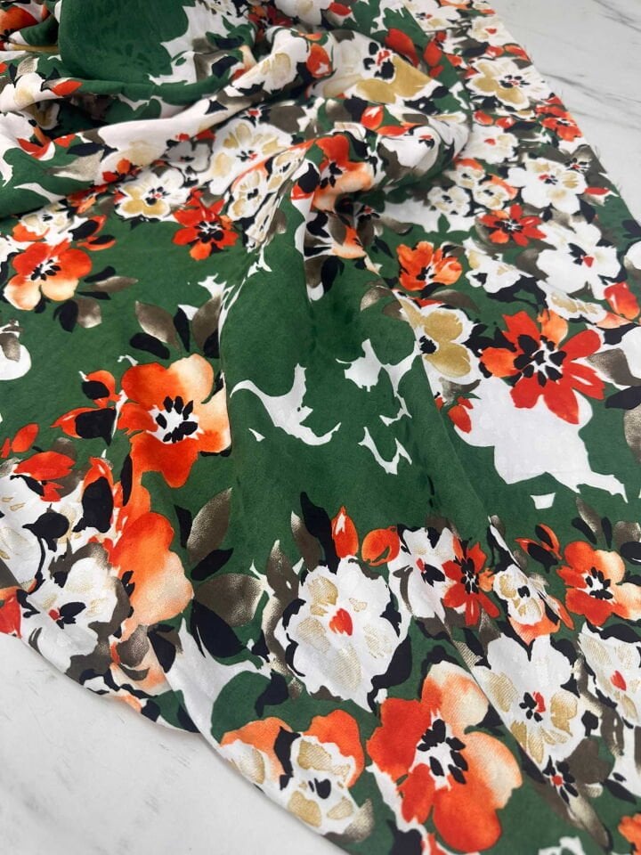 İndirimli Krep Kumaş Dökümlü Yumuşak Akıcı