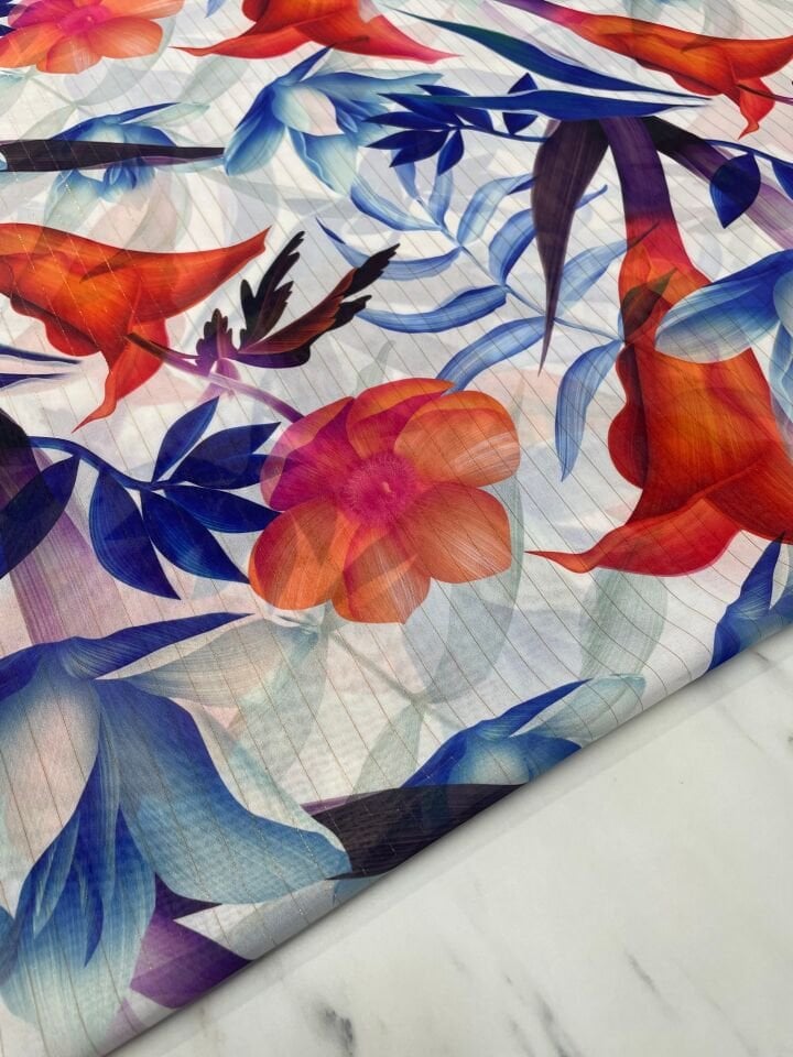 Desenli Simli Şifon Elbise etek Gömlek Şal