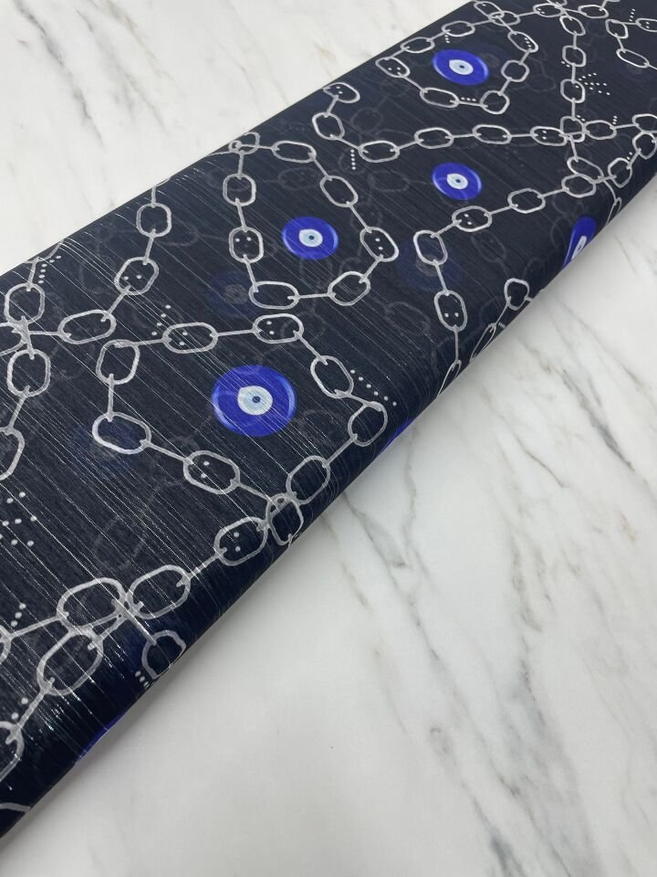 Desenli Simli Şifon Elbie Etek Gömlek Şal