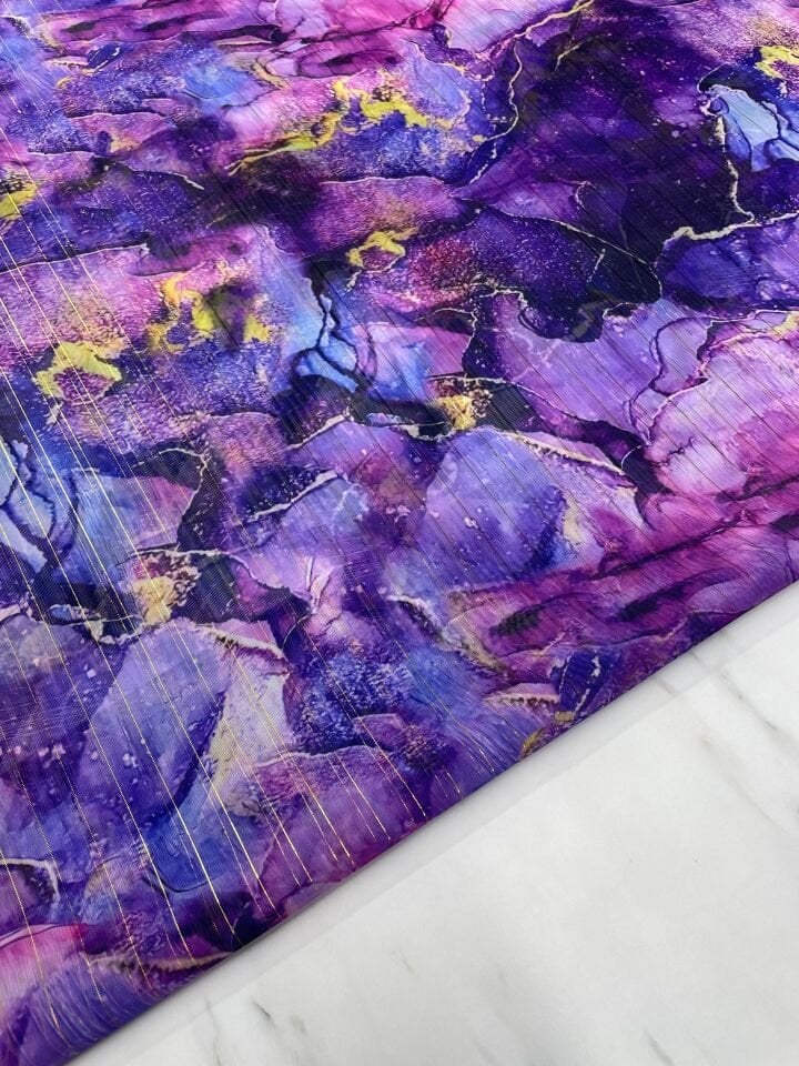 Desenli Simli Şifon Elbise Etek Gömlek Şal