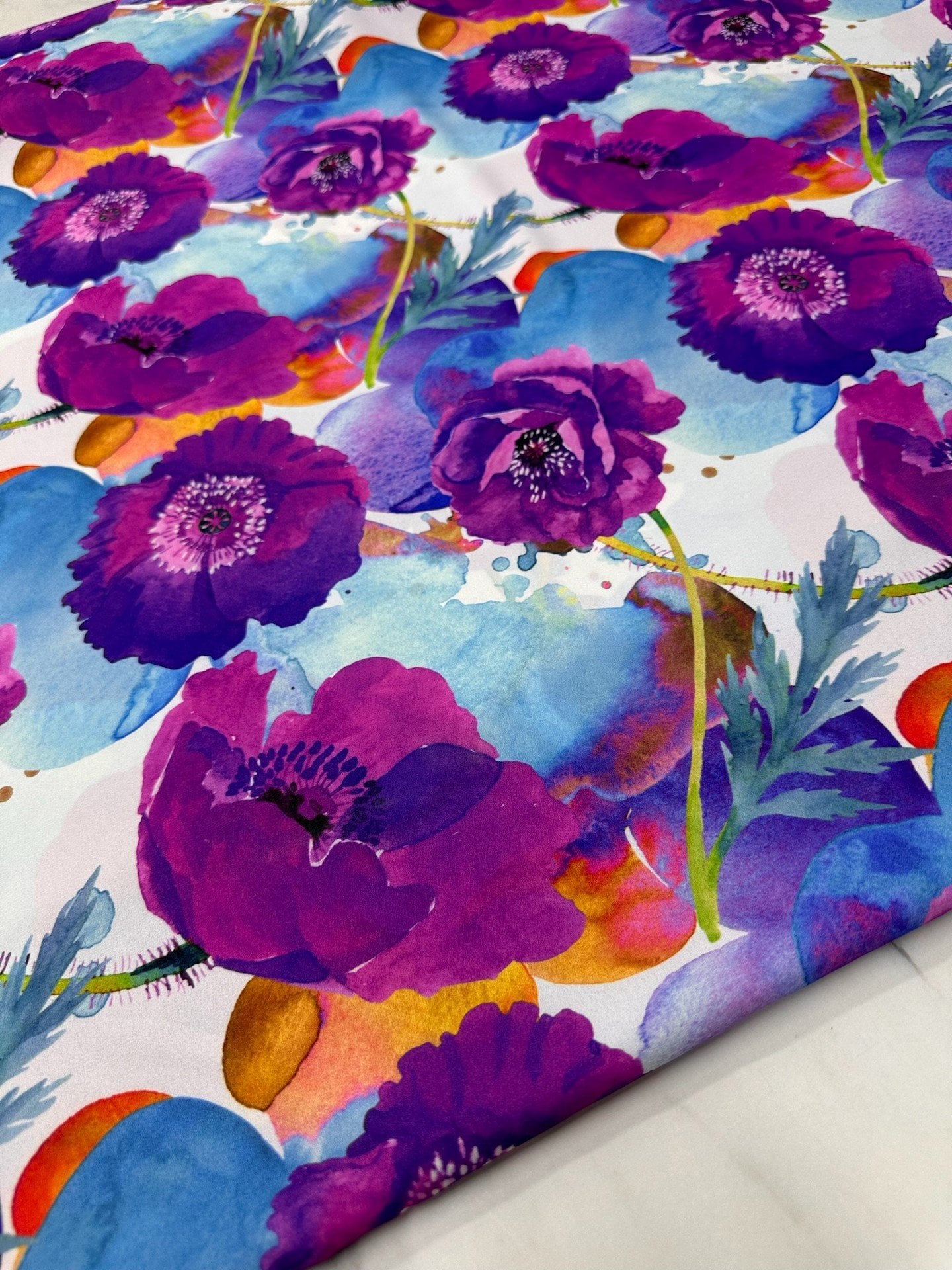 Desenli Krep Kumaş Elbise Etek Gömlek Şalvar