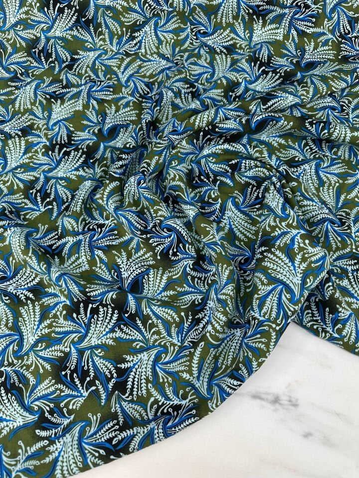 Desenli İpek Viskon Elbise Etek Gömlek Şalvar