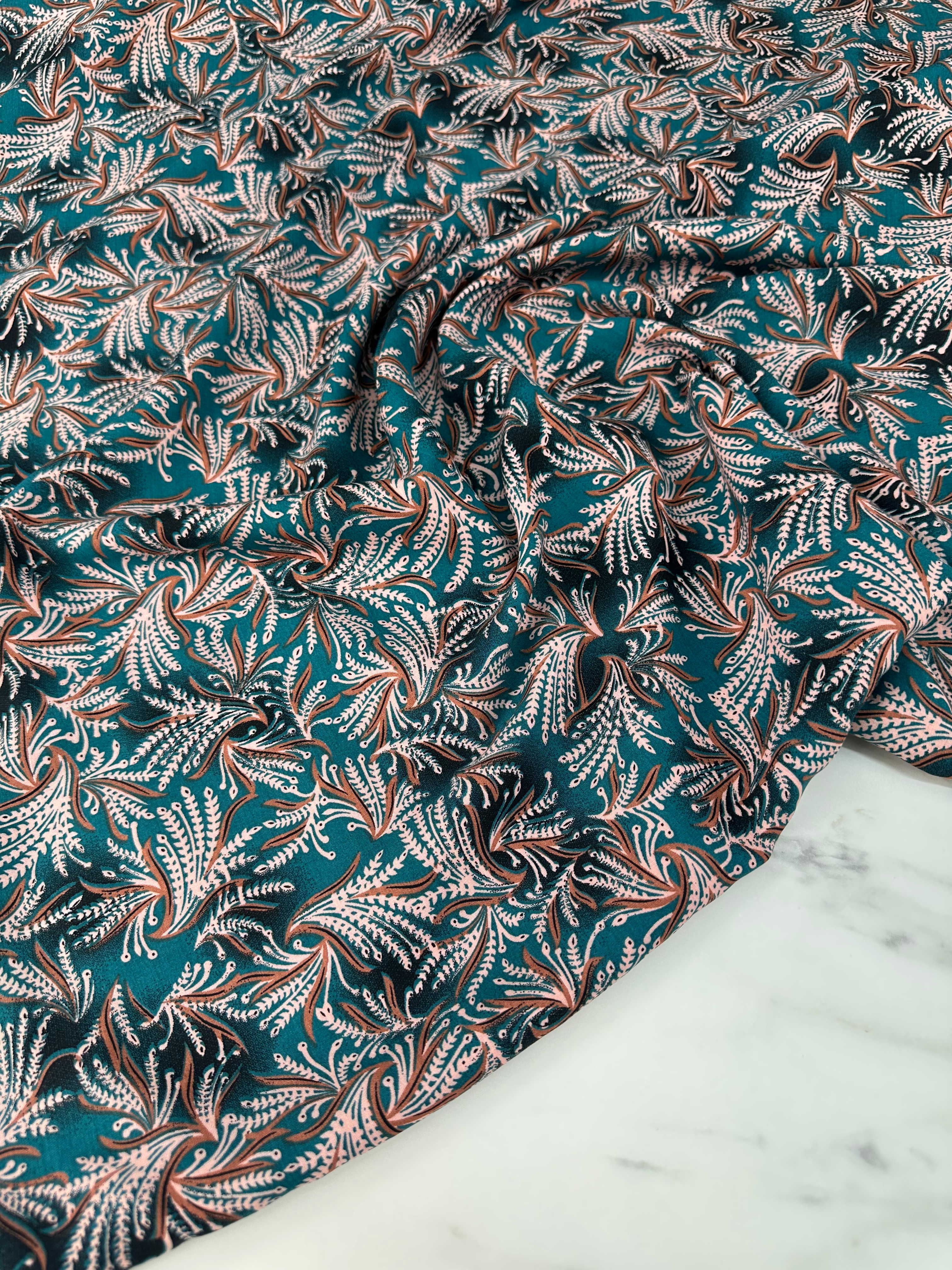 Desenli İpek Viskon Elbise Etek Gömlek Şalvar