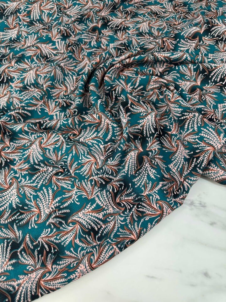 Desenli İpek Viskon Elbise Etek Gömlek Şalvar