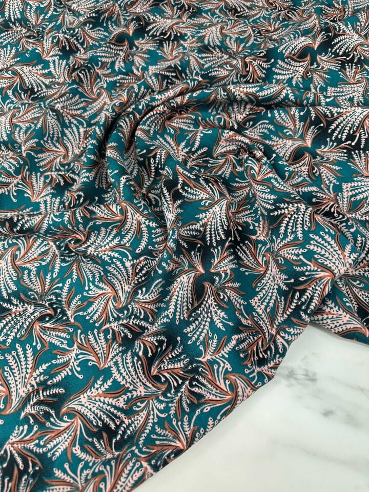 Desenli İpek Viskon Elbise Etek Gömlek Şalvar