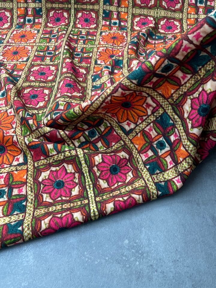 Pecword Desen Likralı Elbiselik Pantolonluk Dabıl Krep