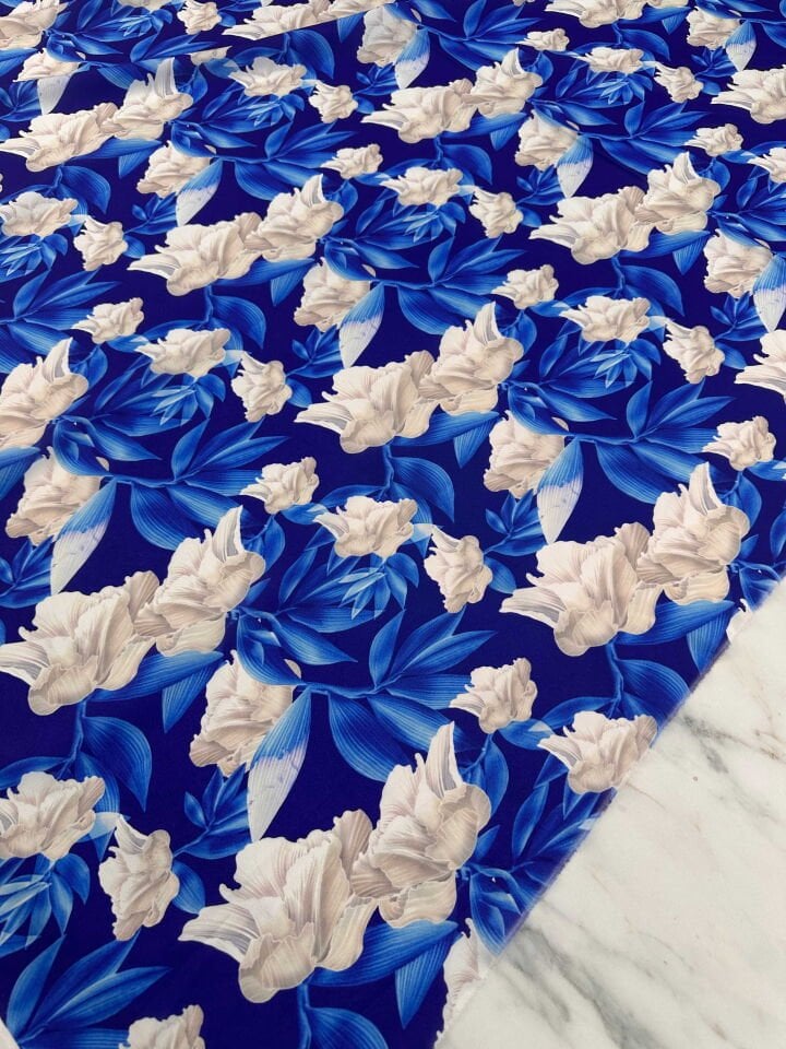 Desenli Krep Kumaş Elbise Etek Gömlek Şalvar