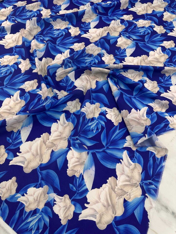 Desenli Krep Kumaş Elbise Etek Gömlek Şalvar