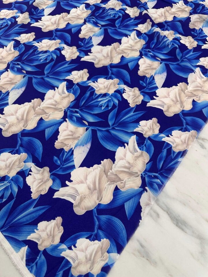 Desenli Krep Kumaş Elbise Etek Gömlek Şalvar