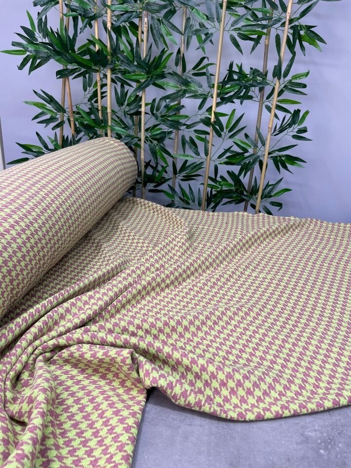 Yeşil Şanel Elbiselik Kumaş