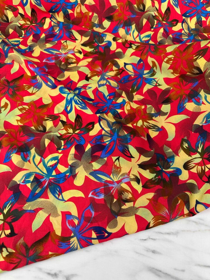 Desenli İpek Viskon Elbise Etek Gömlek Şalvar