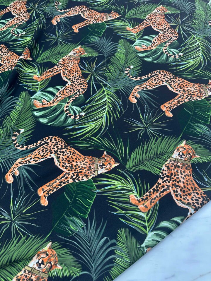 Desenli krep Kumaş Elbise Etek Gömlek Şalvar