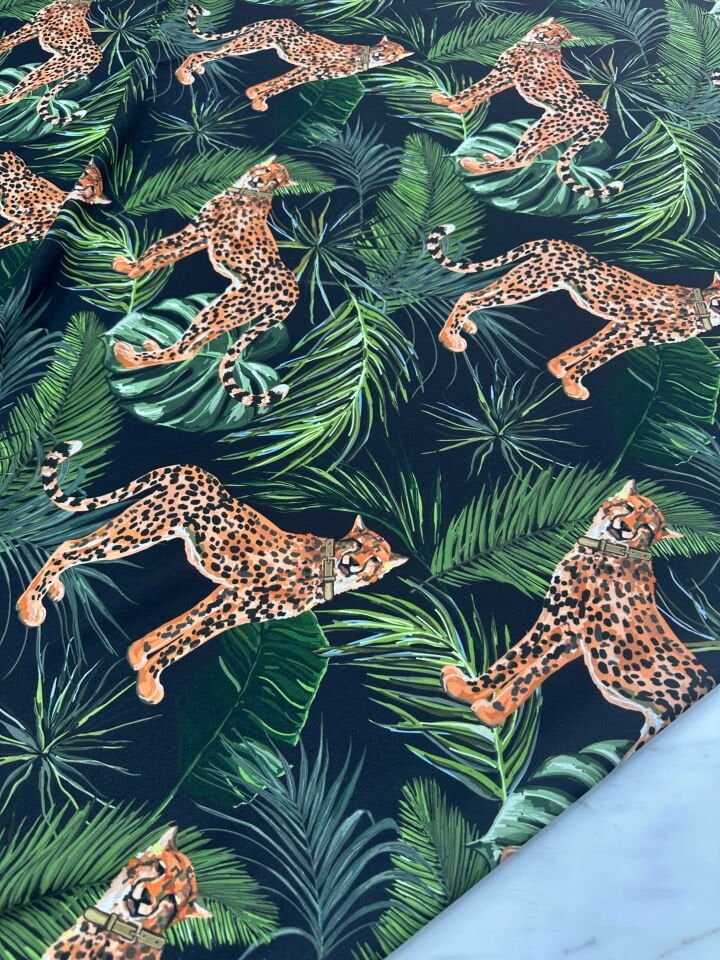 Desenli krep Kumaş Elbise Etek Gömlek Şalvar