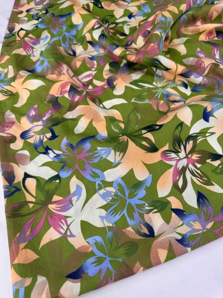 Desenli İpek Viskon Elbiase Etek Gömlek Şalvar