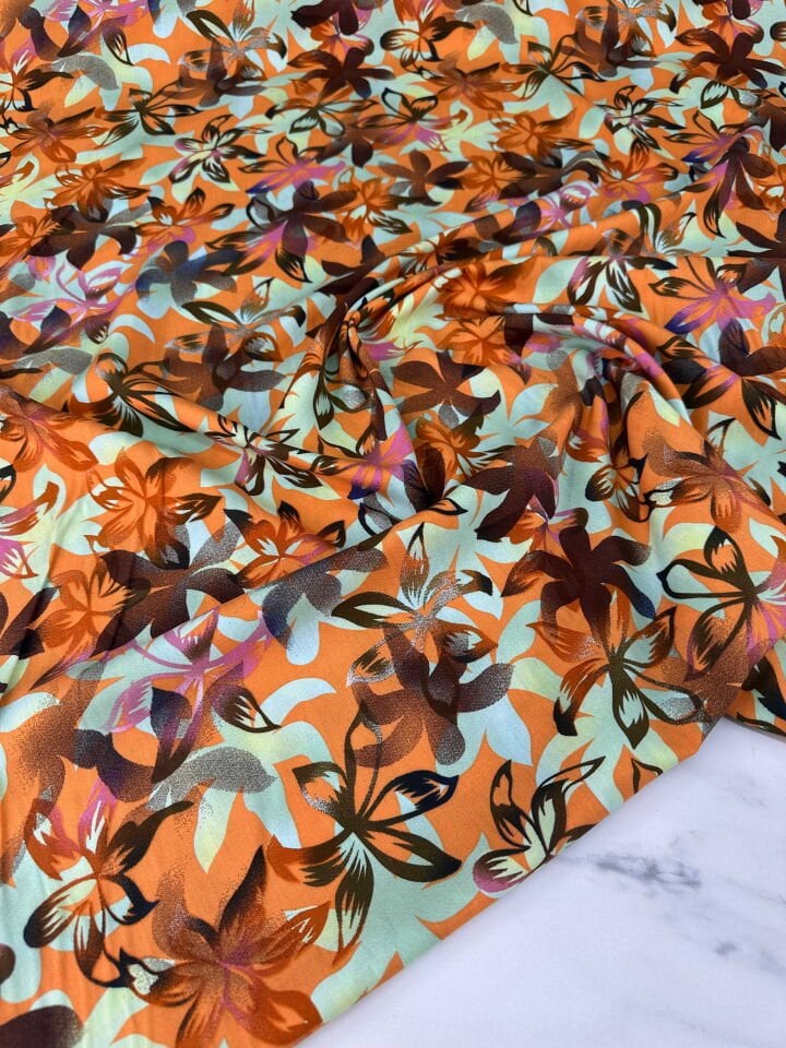 Desenli İpek Viskon Elbise Etek Gömlek Şalvar