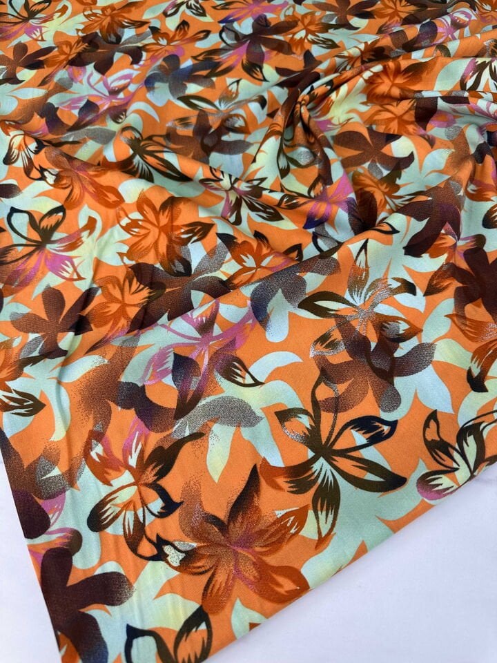 Desenli İpek Viskon Elbise Etek Gömlek Şalvar