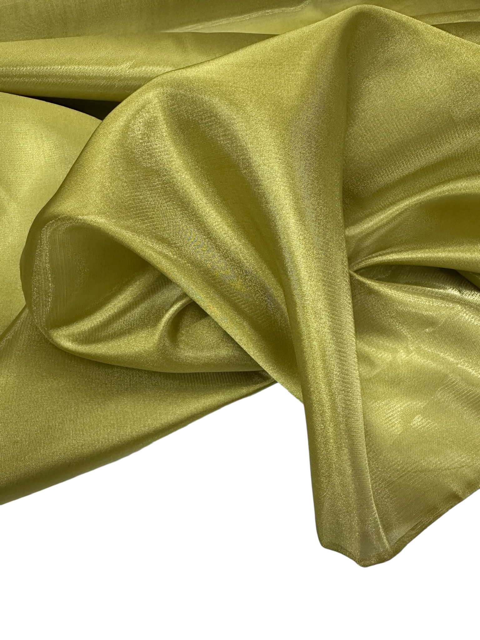 Yag yeşili Saten Organize Elbise Gömlek