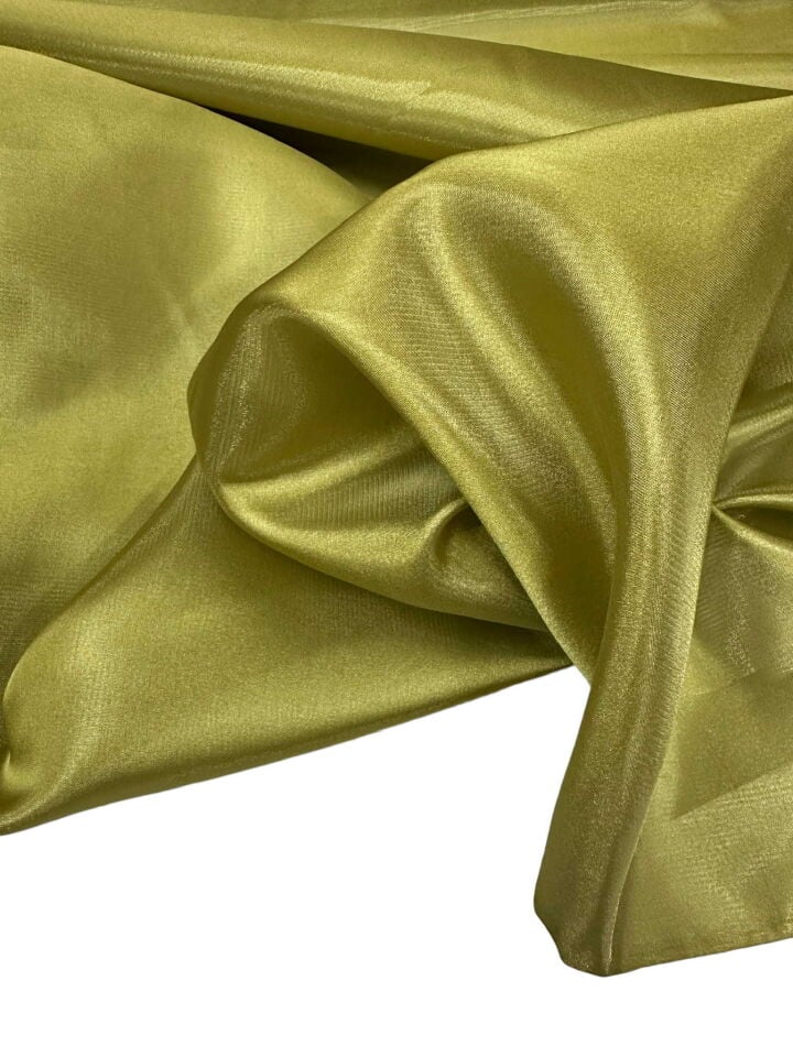 Yag yeşili Saten Organize Elbise Gömlek