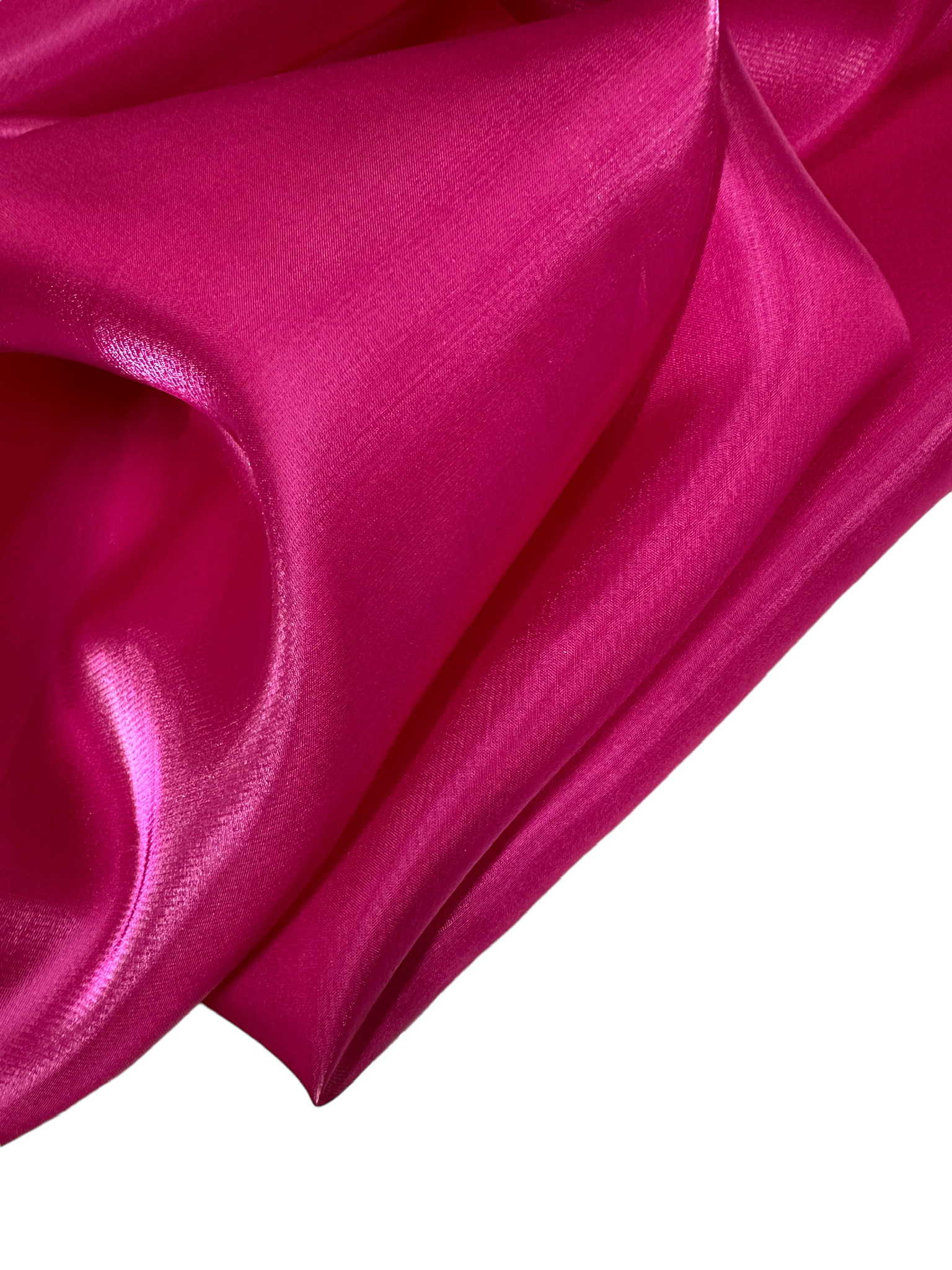 Fuşya Pempe Saten Organize Elbise Gömlek