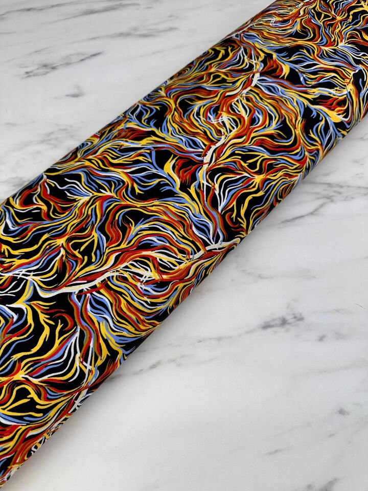 Desenli İpek Viskon Elbise Etek Gömlek Şalvar