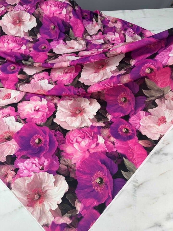 Livaldi Dijital Baslı Krep Kumaş