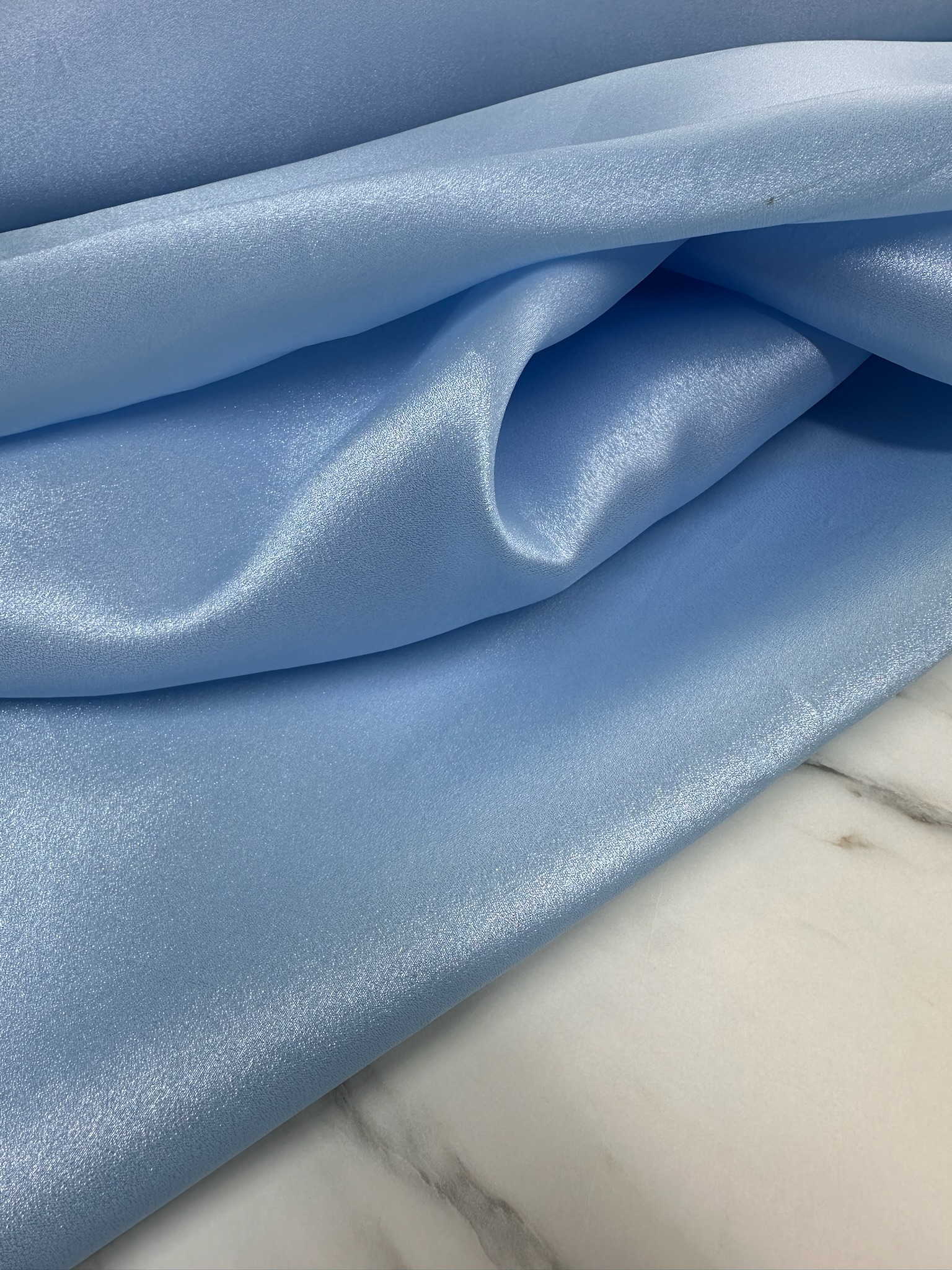 Bebe Mavi Saten Organize Elbise Etek Gömlek