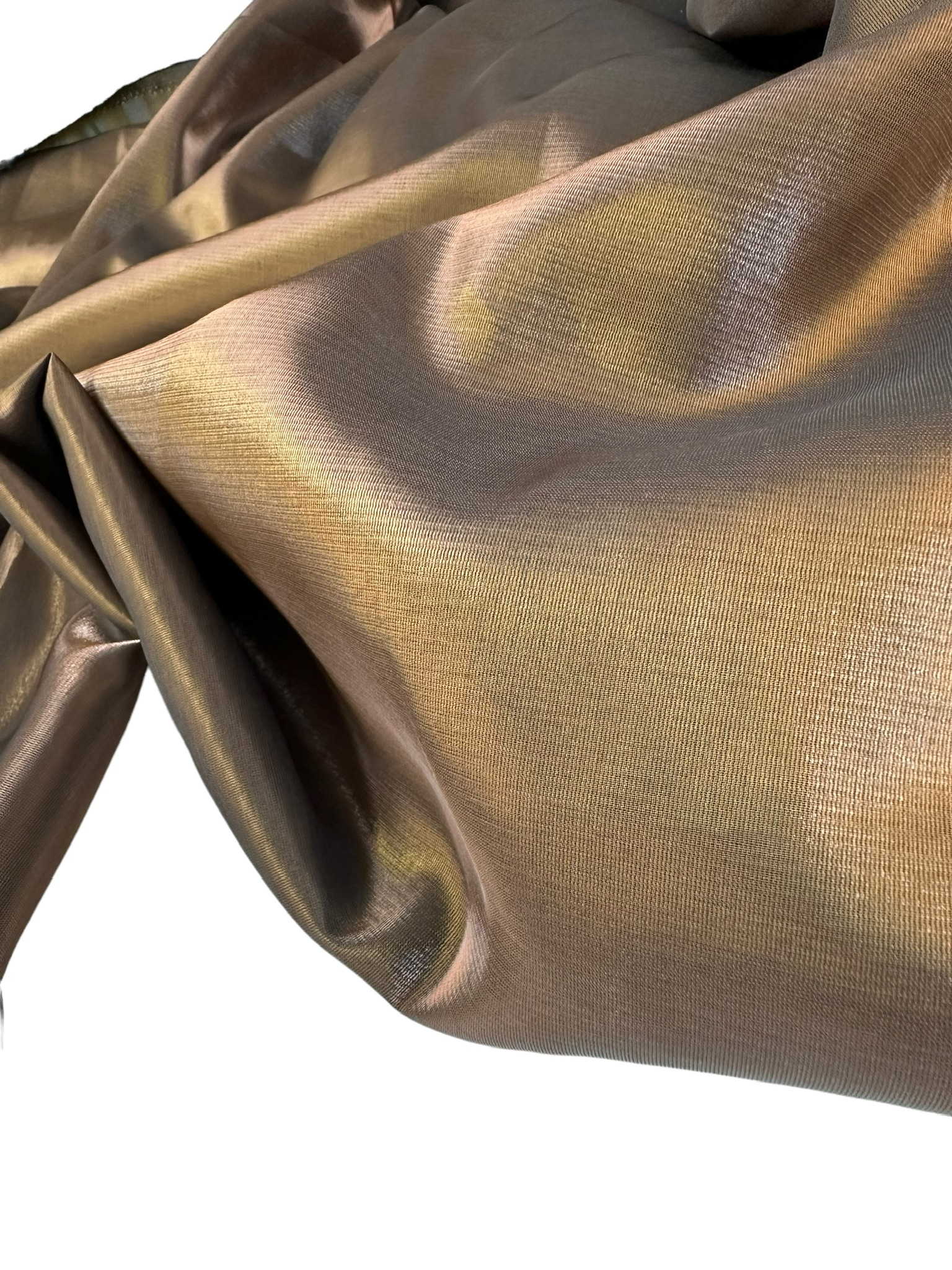 Bakır Rengi Saten Organize Elbise Etek Gömlek