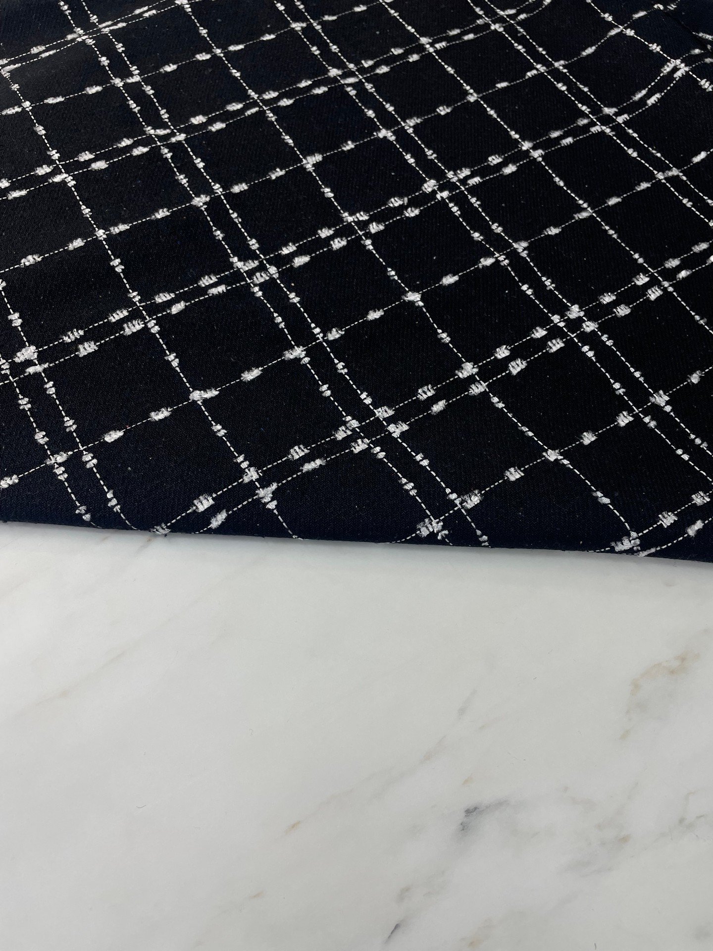 Siyah Şanel Elbiselik Kumaş