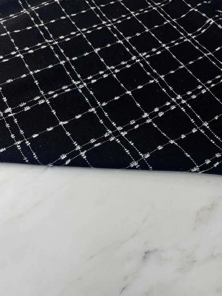 Siyah Şanel Elbiselik Kumaş